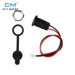Diymore Đen Loại C Đầu nối chống thấm nước Cổng kết nối cái với sợi chỉ bên ngoài ph2.0 nữ đầu TPC không thấm nước cao hiện tại cổng sạc nhanh