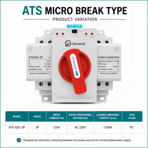 Automatic Transfer Switch ATS 2P Dual Power 230V 380V 63A 100A 125A Mirco Break Type Din Rail Type | Build Construct