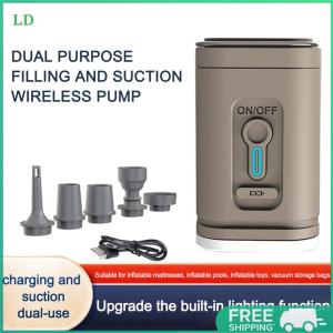 COD [Free Shipping] Camping Light Handheld Air Compressor 100LM 4000Pa for Air Boat Swimming Ring