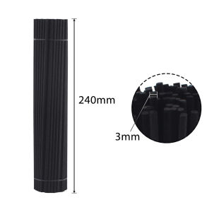 [Fast Delivery]100Pcs Premium Reed Diffuser Stick Fiber Reed Diffuser Replacement Stick Black 3mm-24cm