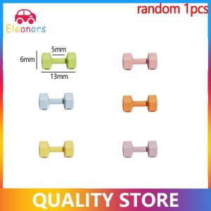 [Eleanor] 1Pcs 1 12 Dollhouse Miniature Barbell Dumbbells Fitness Gym Mini Dumbbells Model Toys Weights Lifting Equipment Accessories