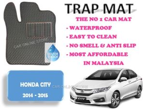 For Honda City 2014-2019 TrapMat Customize Car Floor Mat 100% Waterproof Anti Slip Easy to Clean(Front & Rear) - For Honda Accessories