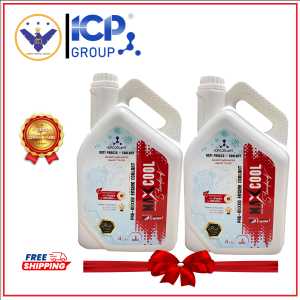 COMBO 2 can nước làm mát động cơ ô tô (màu đỏ) Maxcool Stardard Can 4L