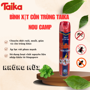 Bình xịt côn trùng muỗi gián ruồi TAIKA x NOUCAMP không mùi 600ML.