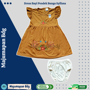 Dress Bayi Pendek BUNGA Syifana 6-18 Bulan ZDS02