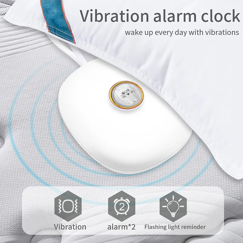 SHPYHT Multifunctional Vibrating Alarm Clock - Rechargeable Bed Shaker  Under Pillow for Hearing Impaired, HOH, Auto Set Wireless Alarm
