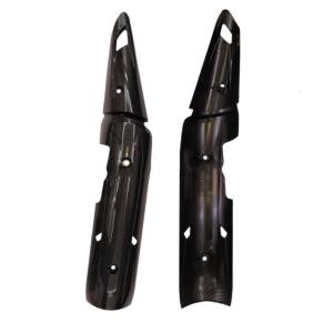Heat Protective Exhaust Cover Carbon Fiber Texture Lightweight ABS Designs Bike Exhaust Shield for Y15ZR Motorcycles