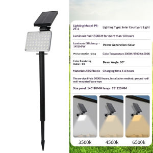 48LED Solar Lights  IP65 Waterproof Solar Lawn Light 760mm Height - Long Lasting Performance - 3 Adjustable Light Colors - Constant Light - Eco Friendly - Easy Installation - All Weather Ready