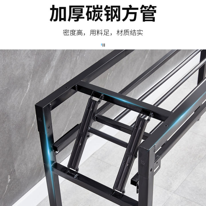 Folding table rack white table legs restaurant metal double bracket ...