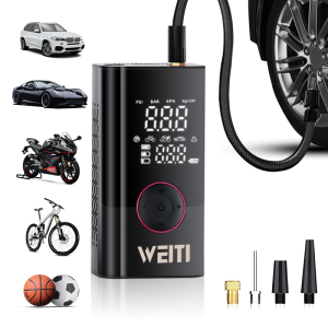 WEITI 8000mA Car Tire Air Inflator Pump Air Compressor Pump Intelligent Air Pump Tire Automobile Motorcycles Bicycles Tire Pumb Inflation Pump LED Digital Display