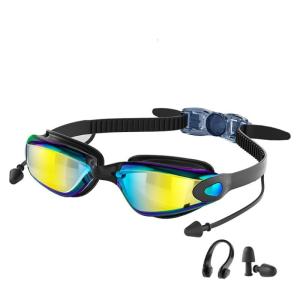 Anti Fog Leak Proof Swimming Goggles Sports Swim Glasses with Nose Clip Earplugs for Adults Youth Men Women