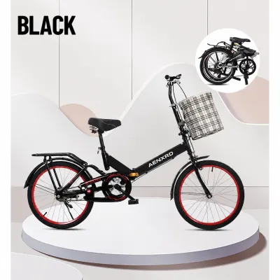 20-inch foldable bicycle adjustable in height folding adult bike with seven-speed adjustment suitable for both adults and children for travel