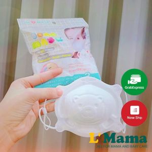 Khẩu Trang Gấu Cho Bé Kháng Khuẩn sét 3 chiếc Đã Tiệt Trùng Kichilachi Hàng Chính Hãng