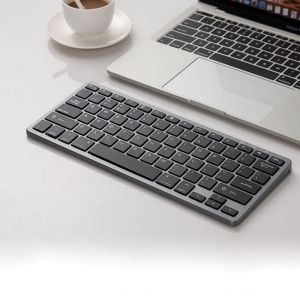 Bộ Bàn phím chuột không dây mini W616C - pin sạc TypeC - đa kết nối bluetooth 5.0 + 3.0 + Usb wireless 2.4G