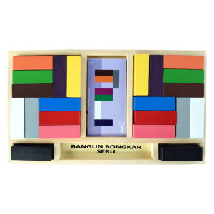 Kayu Seru - Balok Bangun Bongkar - Mainan Melatih Ketangkasan dan ketelitian Anak