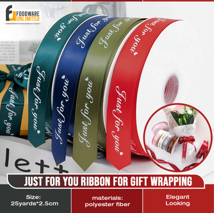 25 Yards Letter Ribbon Just For You Ribbon Gift DIY Ribbon Bow Craft