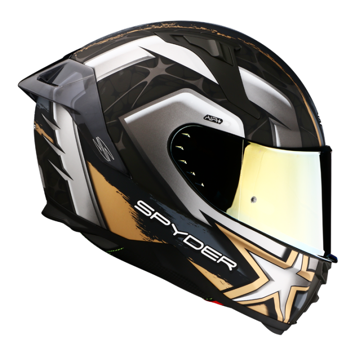 Spyder FullFace Dual Visor Helmet FURY GD S4 (FREE CLEAR VISOR
