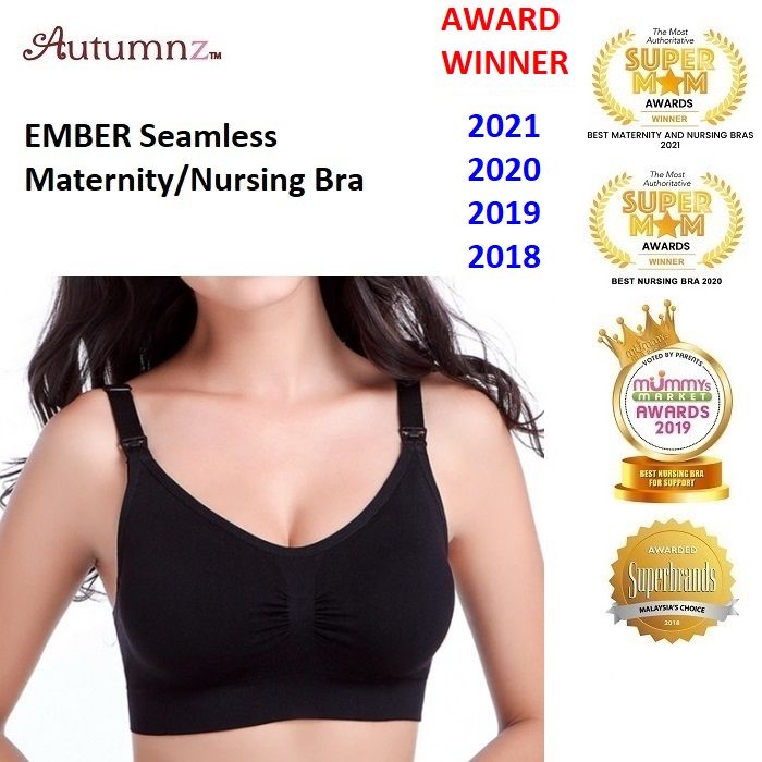 Autumnz Ember Seamless Maternity Nursing Bra SUPERBRAND AWARD Rich Black Lazada Singapore