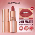 O.TWO.O Lips Matte Lipstick Misty Kiss Lock Color Silky 24H Long Lasting Lip Makeup. 