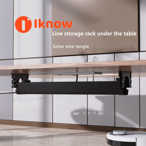 I know Storage Rack Under-Desk Cable Management Rack Wire Power Wire Collector Wire Hidden Box Cable Organizer Under-Desk Line Storage Cable Storage Flame-Retardant ABS Material