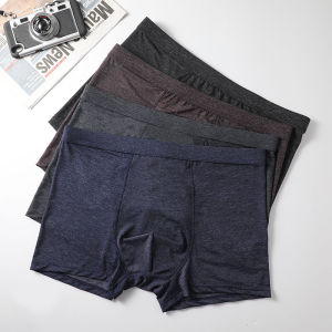 Large Size Man Underwear Ice Silk Mens Boxer Shorts Breathable U Convex Pouch Panties Plus Size Elastic Comfortable Underpants