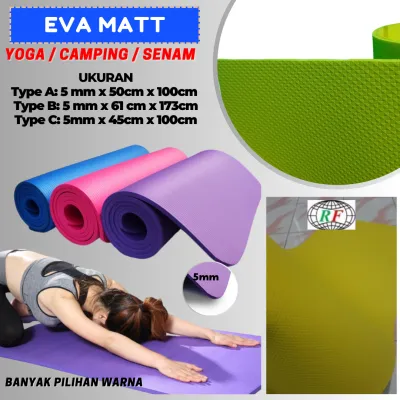 Matras Yoga Matras Camping Matras Olahraga Eva Matras tebal 5mm Matrass Serbaguna