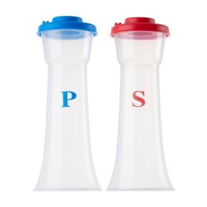 2pcs Plastic Bottle for Salt and Peppers Transparent Seasoning Jar Condiment Container Kitchen Cooking Supplies