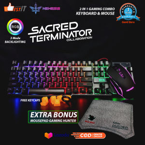 Keyboard Gaming 2 in 1 Free Keycaps & Extra Bonus Mousepad