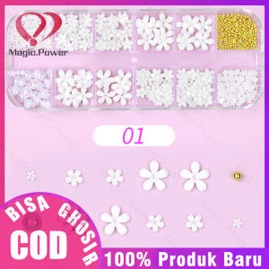 Hiasan Kuku 3D Bentuk Pita / Beruang /Camellia Glitter Untuk Nail Art / Manicure DIY