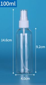 30ml/50ml/100ml Clear Plastic Spray Bottle Refillable Leak-proof Sub-bottling Portable Sprayer Skincare Alcohol Sanitizer Home Travel on-go Use