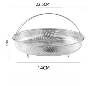 Saringan/Tirisan/Strainer Sayur/Vegetable/Buah/Fruit Multifungsi/Multifunction Stainless Baskom/Mangkok/Basin/Bowl With/Dengan Handle