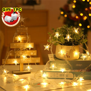 [Free Gift] Solar Star String Lights Solar Light Outdoor Waterproof 8 Modes Solar Powered Twinkle Fairy Lights Waterproof Star Light For Outdoor Gardens Lawn Christmas LED Solar String Lights
