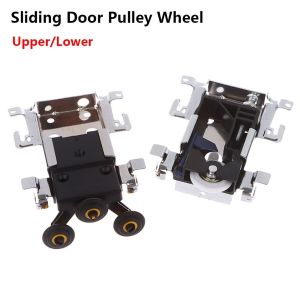 NAELIN 1Set Loại Cũ Ròng rọc cửa trượt tủ quần áo Bánh xe trên dưới Treo bên hông Con lăn cửa tủ quần áo Bánh xe mở Bộ dụng cụ dẫn hướng ròng rọc trượt dành cho cửa tủ quần áo
