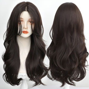 Wavy Hair Wig Long Curly Wig Natural Looking Big Waves Synthetic Hairpiece