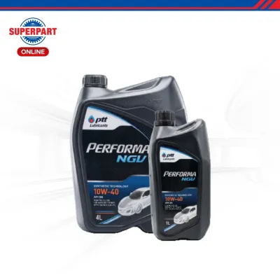 น้ำมันเครื่องเบนซิน/แก๊ส PTT PERFORMA NGV NP (10W-40) 4L แถม 1L (408684)