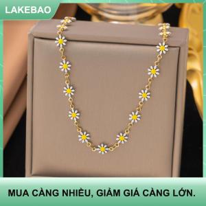 【LAKEBAO】 Kpop hoa cúc xương đòn Chuỗi vòng cổ cho phụ nữ mùa hè ngọt ngào ngắn Choker tuyên bố thời trang đồ trang sức quà tặng Y2K phụ kiện