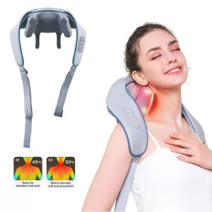 Neck Shoulder Massager Wireless Clamp Kneading Massage Hot Compress Neck Massager Muscle Relax Pain