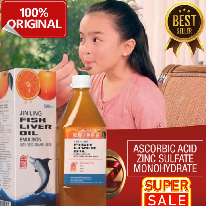 Jin Ling Fish Oil | Fresh Orange Juice | Pampataba, Pampalakas, Pampagana Kumain | Vitamins Kids & Adult, Food Supplement Appeton, Protein, Weight Gain, Detox Drink, Ascorbic Acid, Organic, Nutrition, Herbal, Vitamin c, Barley, Omega, Mens Health, Glow