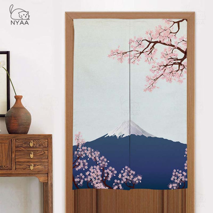 Japanese Crane Kitchen Door Curtain Kitchen Toilet Half Door Curtain