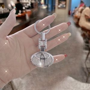 Móc Khóa Xe Hơi Hai Mặt Đính Đá Kim Cương Tinh Tế-Móc Khóa Logo Hãng Xe ô Tô