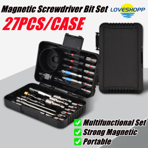 27PCS/CASE Drill Bit Set With Magnetic Screwdriver And Impact Driver Bits For Wood And Metal Complete With A Storage Case