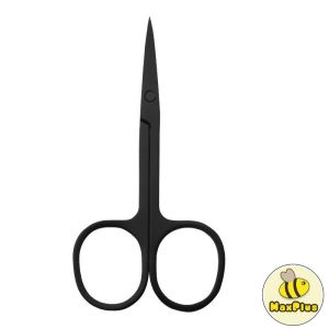 MaxPlus Stainless Steel Manicure & Nose Hair Scissors with Round Tip for Safe & Sharp Trimming