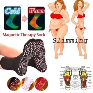 Tourmaline Magnetic Therapy Socks ขายร้อนฤดูหนาวเย็นอบอุ่นอบอุ่นดูดซับเหงื่อผ้าฝ้ายลื่นนวดถุงน่องยืดหยุ่นถุงเท้าล้างทำความสะอาดได้