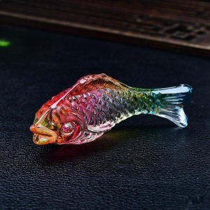 Cá chép thủy tinh pha lê chiêu tài lộc vật phẩm phong thủy