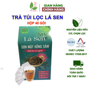 Hộp 40 gói trà lá sen túi lọc trà túi lọc lá sen sơn mật hồng sâm trà giảm cân giảm mỡ bụng đùi bắp tay bắp chân hiệu quả dễ ngủ ngủ ngon