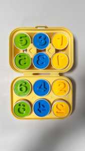 GU Matching Egg 12pcs Egg Shape Puzzle Telur 12pcs Geometri Mencocokan Bentuk Telur