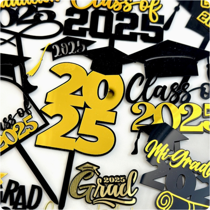 2025 graduation theme acrylic festival cake decoration topper 2025 ...