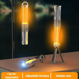 Outdoor LED Camping Light USB Charging Outdoor Waterproof Tent Light Multi-function Atmosphere Light Flashlight