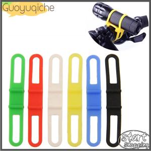 【Guoyuqiche】🔥🔥🔥 ที่ยึดไฟจักรยานแฮนด์จักรยานสายรัดซิลิโคนรัดยึดโทรศัพท์เชือกผูกจักรยานไฟฉาย bicicleta
