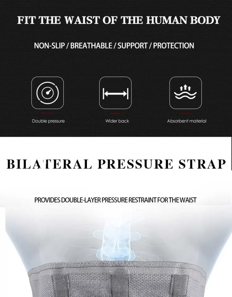JINGBA SUPPORT Orthopedic Corset Back Support Belt Men Back Brace Belt  Fajas Lumbares Ortopedicas Protection Spine Support Belt Khaki 01809 M